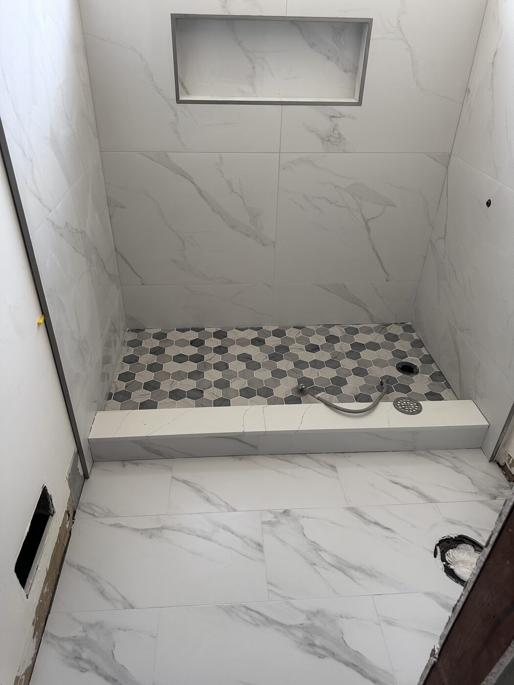 Mosaic shower pan
